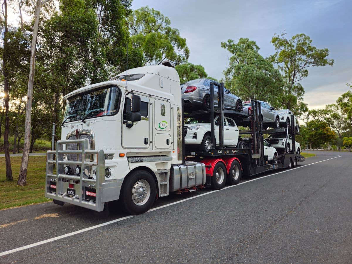 An HGreg Lifted truck loaded on an insured car carrier